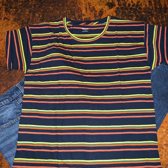 NWT Madewell Whisper Cotton Crewneck Stripe Tee - Picture 2 of 8